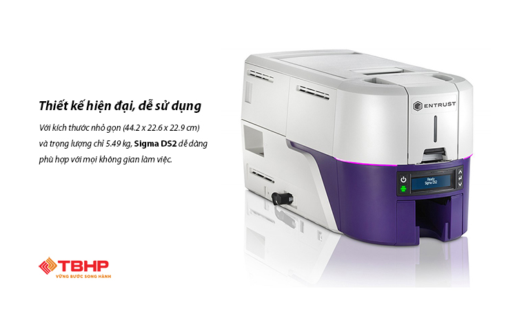 Máy in thẻ nhựa Entrust Sigma DS2 là dòng máy in hứa hẹn mang lại trải nghiệm in ấn dễ dàng, tiện lợi, đáp ứng mọi nhu cầu của người dùng một cách hiệu quả.