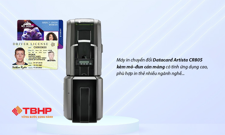 Máy in thẻ chuyển đổi Datacard Artista CR805 kèm mô-đun cán màng