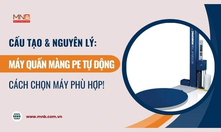 Máy quấn màng pe tự động Máy quấn màng pe tự động