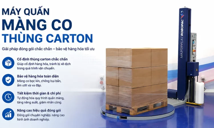 Máy quấn màng co thùng carton và các sản phẩm kết hợp